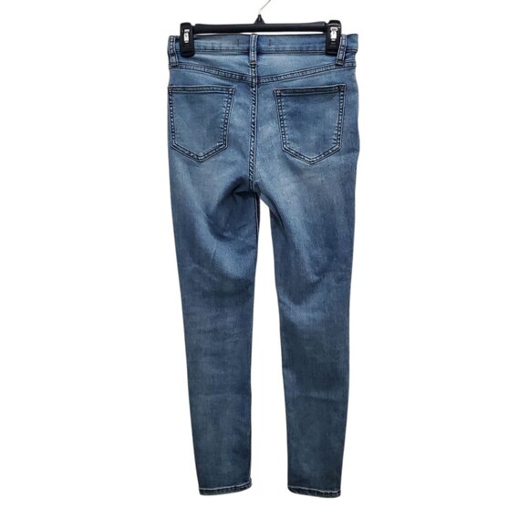 Free People UO 61855-16515125 Light Wash High Rise Stretch Ankle Skinny Size W26 - Picture 2 of 9